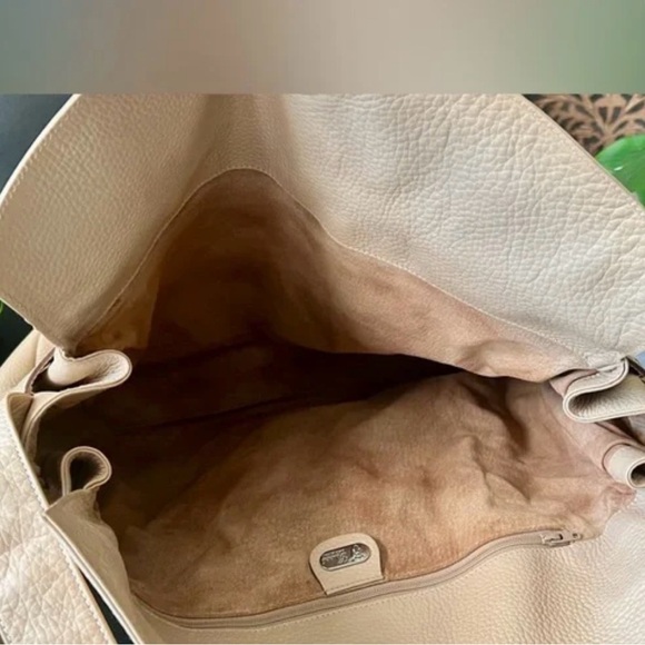 AUTHENTIC GUCCI Y2K PEBBLED LEATHER IVORY SHOULDER/CROSSBODY BAG - Picture 5 of 7